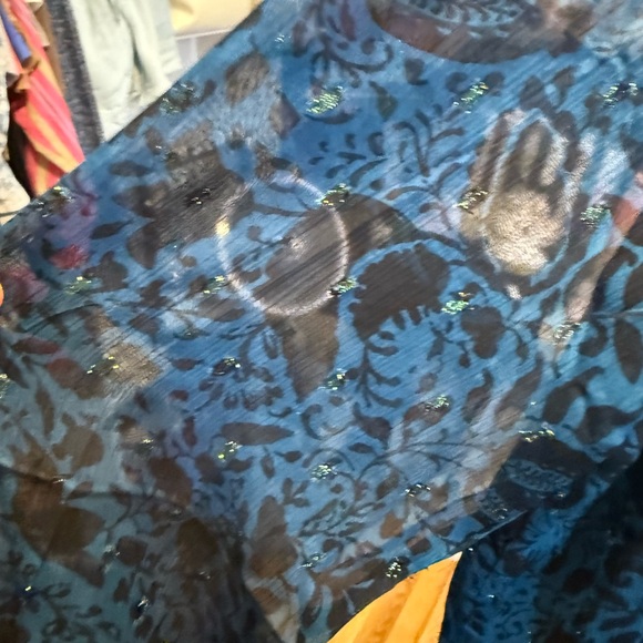 Ann Taylor Blue Floral Blouse - Picture 4 of 8